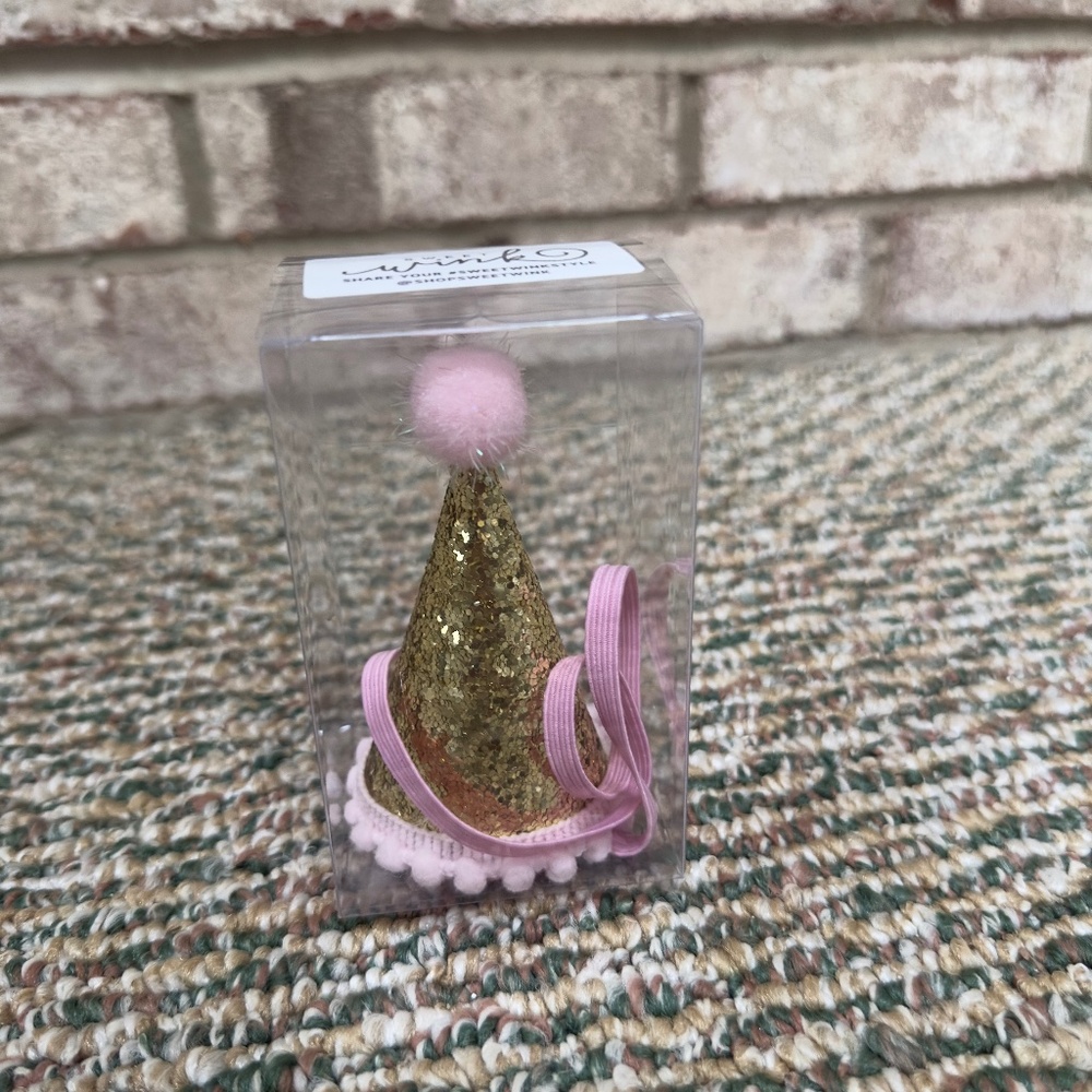 NEW Sweet Wink Gold Baby Party Hat Headband